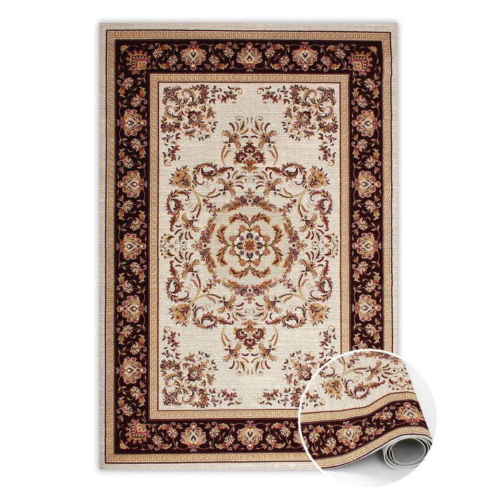 Covor de vinil, PVC, Stilul clasic, Roz, 120 cm x 180 cm, 010260360160000030984