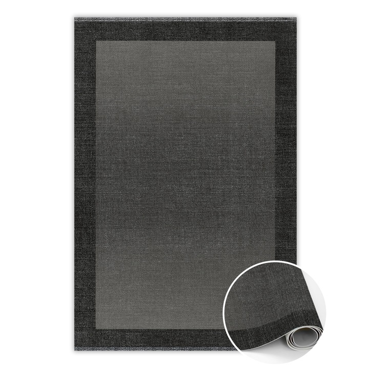 Vinyl szőnyeg, PVC, trópusi hatszögek, Szürke, 150 cm x 225 cm, 010260360300000020036