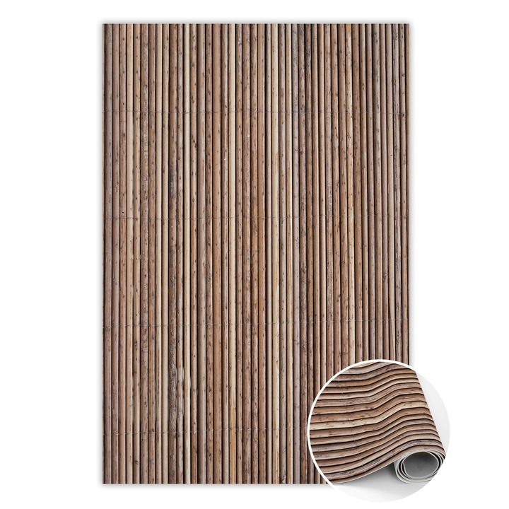 Vinyl szőnyeg, PVC, bambusz szőnyeg, Barna, 150 cm x 225 cm, 010260360300000029819