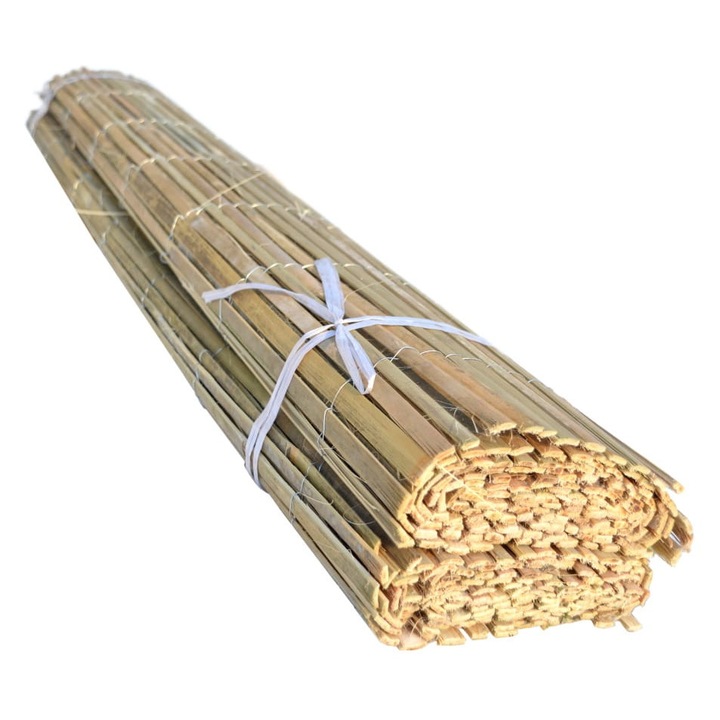 Paravan, Covoras Dixiestore, Protectie vizuala, 100 x 300 cm, Bambus, Bej