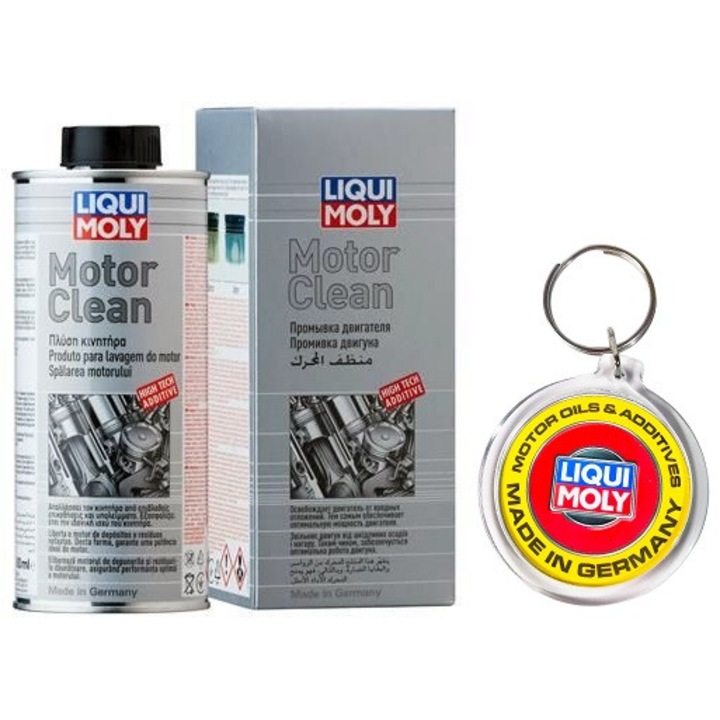 Solutie `Motor Clean` 500 Ml si Breloc Personalizat Liqui Moly