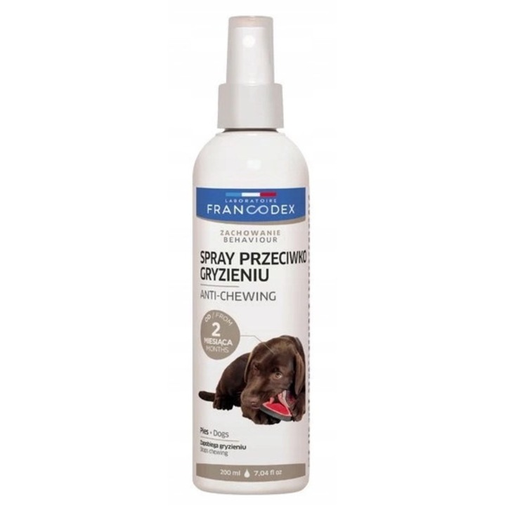 Harapásgátló spray, Francodex, Kutyáknak, Kókuszolaj, 200 ml