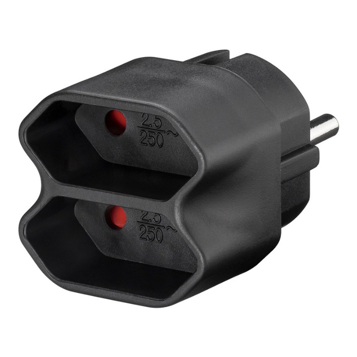 Priza 51002, Goobay, 230 V, 2.5 A, Negru