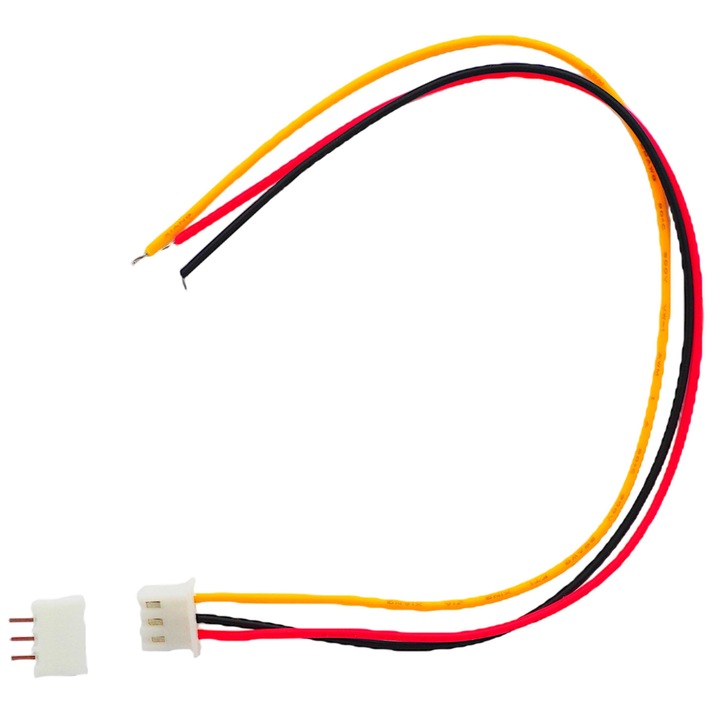 Монтажна букса, JST конектор, 3 пина, XH2.54 XH, 30 см, Многоцветна