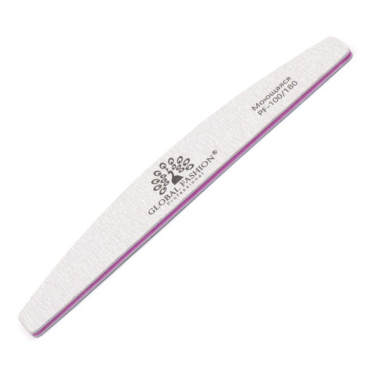 Pila unghii, Global Fashion, semiluna, granulatie 100/180