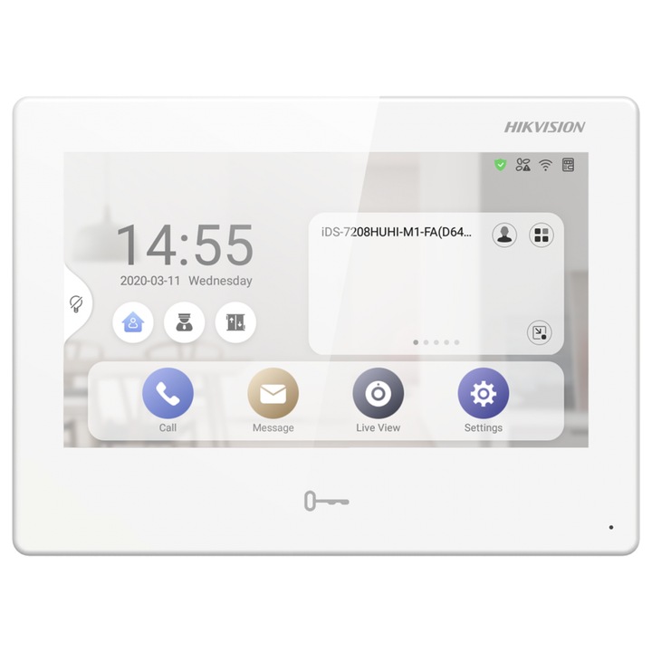Вътрешна видеодомофонна станция 7 инча с Android Hikvision DS-KH9310-WTE1 (B)WIFI, управление за t