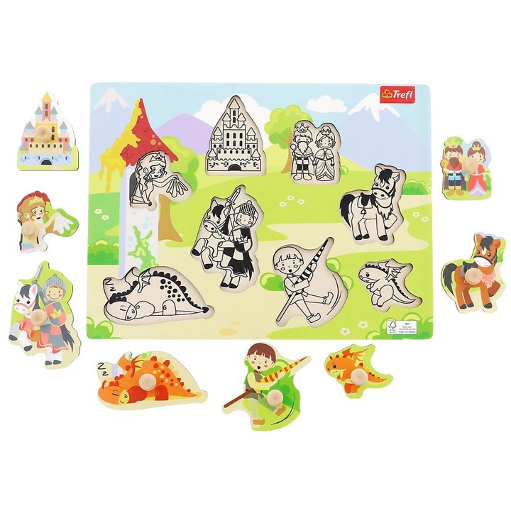 Trefl - Puzzle Fogantyús fa kirakó - Kastély - 1 - 39 darab