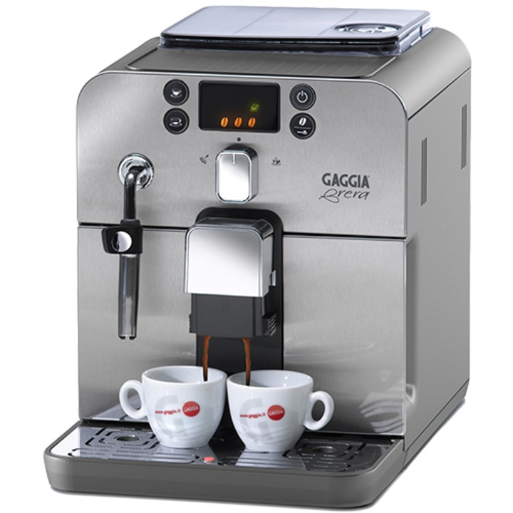 Espressor Gaggia Brera GES-15BRERA-GRY, 1.2 l, 15 bari, Argintiu