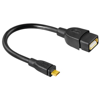 Cablu Hama USB OTG 2.0, micro B-plug - A-socket Cablu Hama USB OTG 2.0, micro B-plug - A-socket