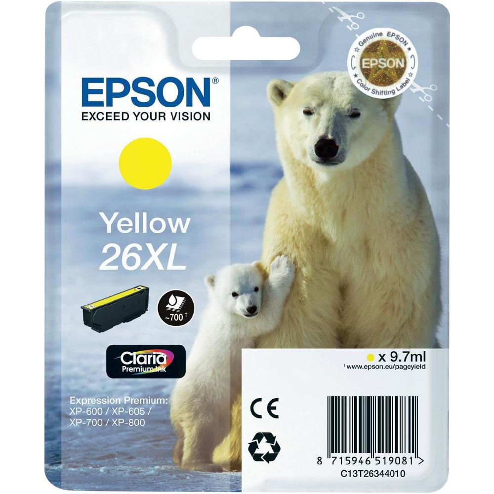 Cartus EPSON 26XL C13T26344010, Yellow
