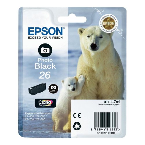 Cartus EPSON 26 C13T26114010, Photo-Black