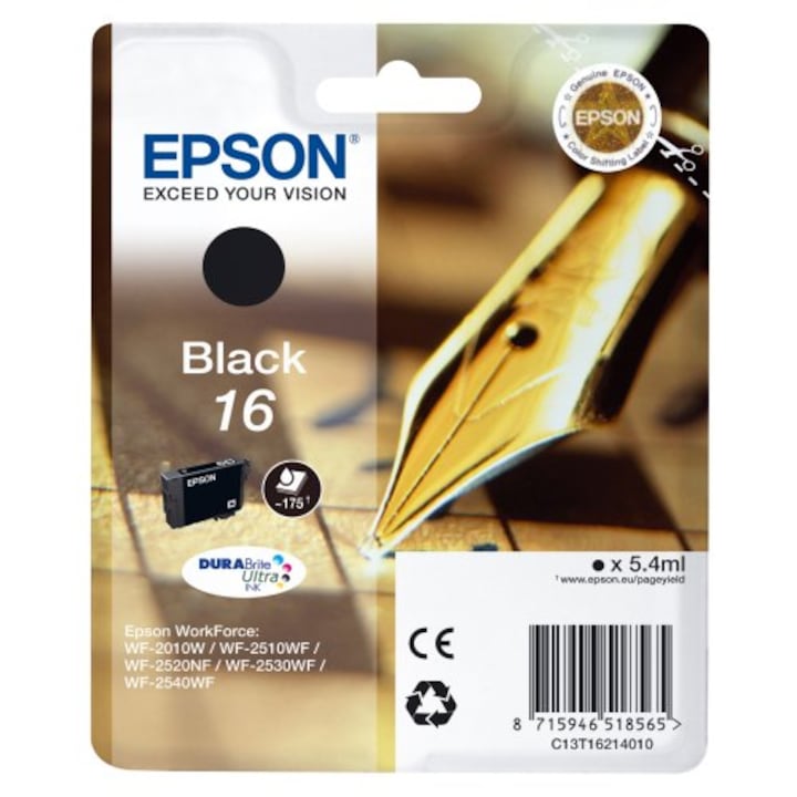 EPSON 16 C13T16214010 tintapatron, Fekete