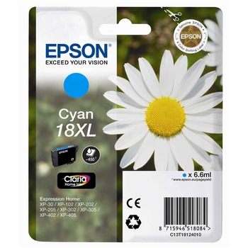 Cartus EPSON 18XL C13T18124010, Cyan Cartus EPSON 18XL C13T18124010, Cyan