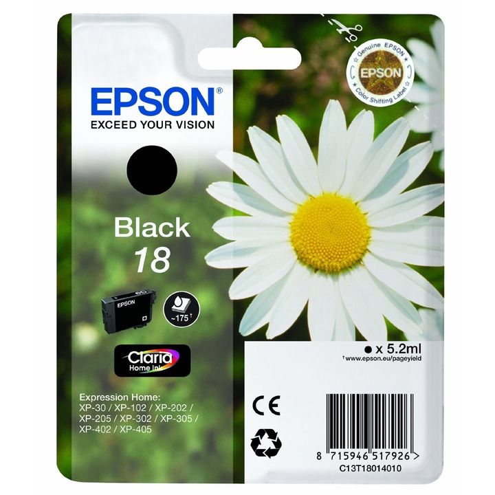 Cartus EPSON 18 C13T18014010, Black