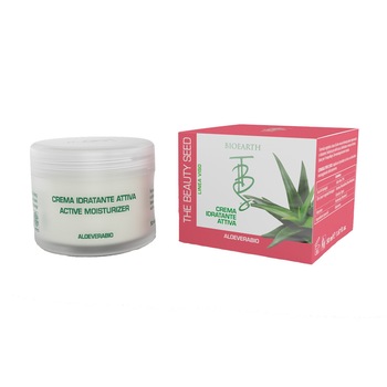 Crema anti-age 35+, cu luminita noptii, aloe si shea, 50 ml, Bioearth Crema anti-age 35+, cu luminita noptii, aloe si shea, 50 ml, Bioearth