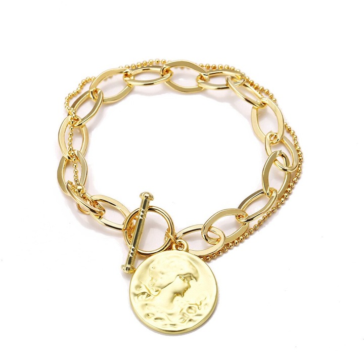 Bratara Gold coins, Visages, Auriu, Aliaj metalic