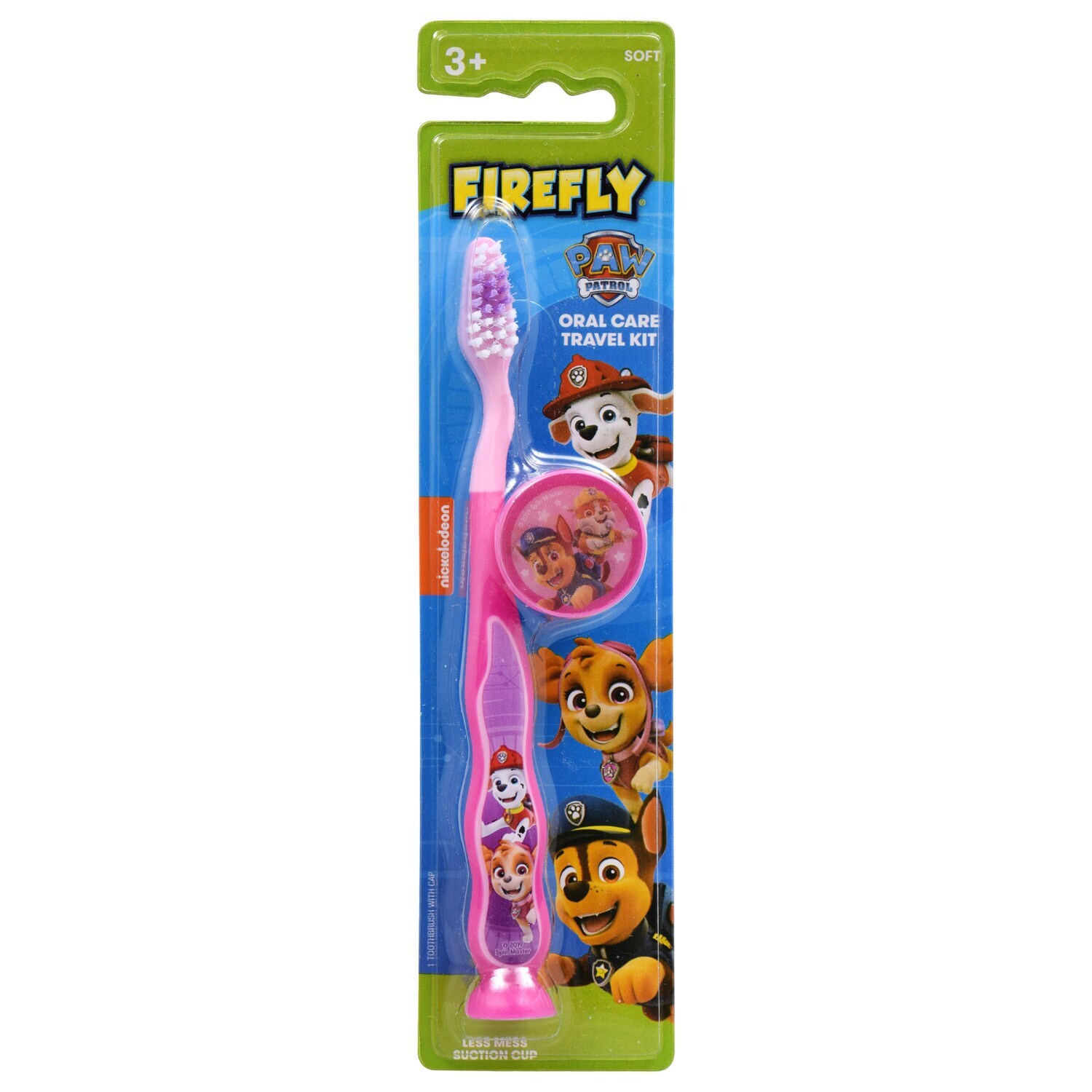 Четка за зъби за деца, Светулка, Paw Patrol, с вендуза и капачка за ...