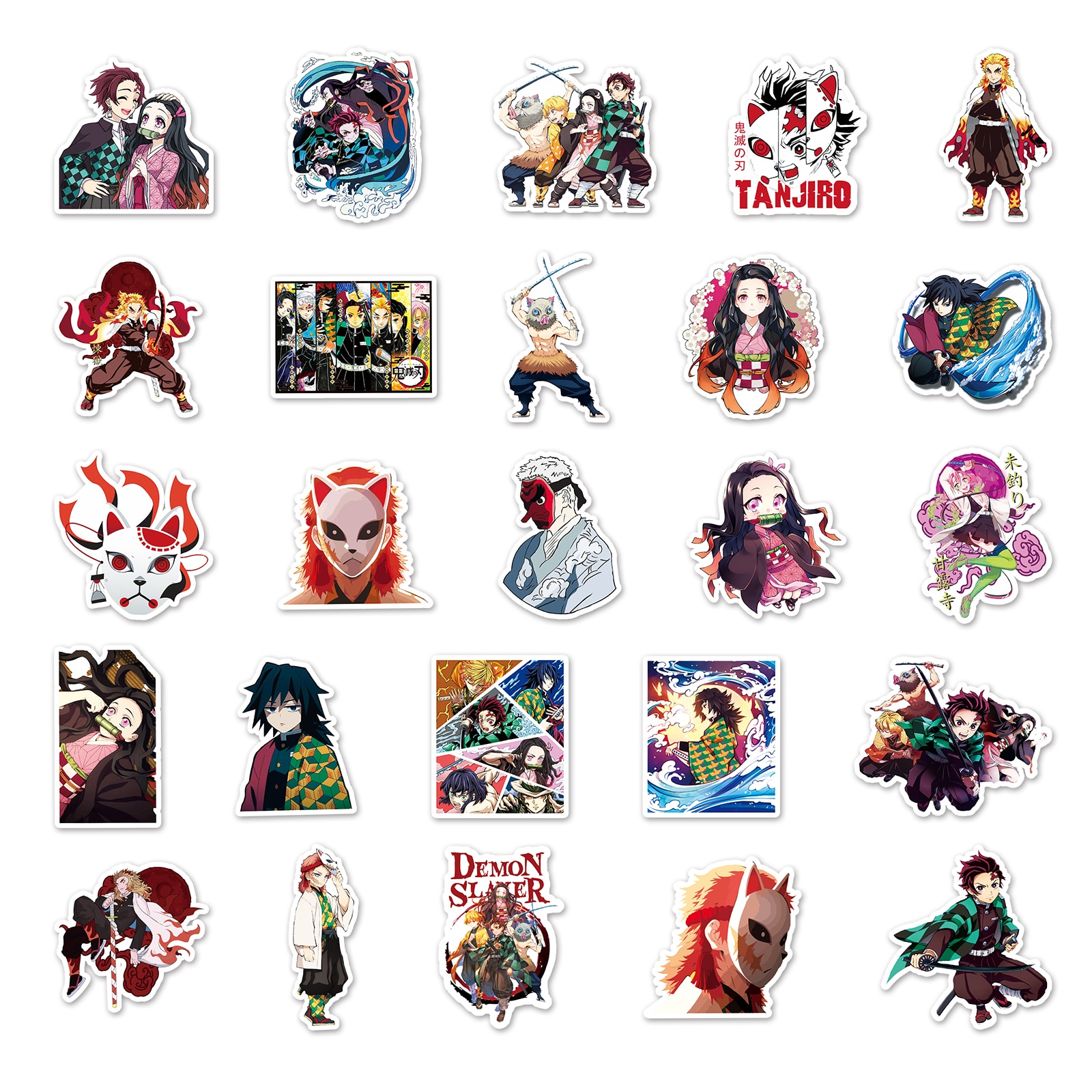 Demon Slayer Mini-Sticker Set – Offizielle Vinyl-Aufkleber Für Laptop & Handy