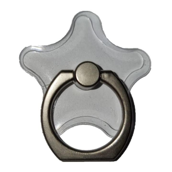 Поддръжка Универсално лепило за гърба на телефона, пръстен тип 360 пръста, петоъгълна форма на звезда, прозрачен