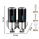Set dispenser gel de dus, sampon, sapun lichid, balsam sau conditioner pentru baie, bucatarie, hotel, 2 X 500 ml, negru
