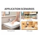 Set dispenser gel de dus, sampon, sapun lichid, balsam sau conditioner pentru baie, bucatarie, hotel, 2 X 500 ml, negru