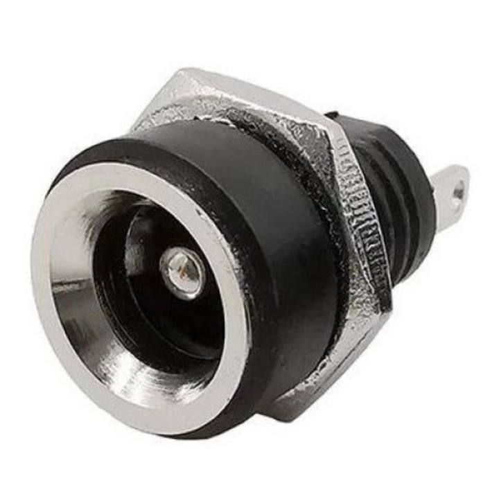 DC щепсел, 2.1x5.5 mm, 9 mm, черен