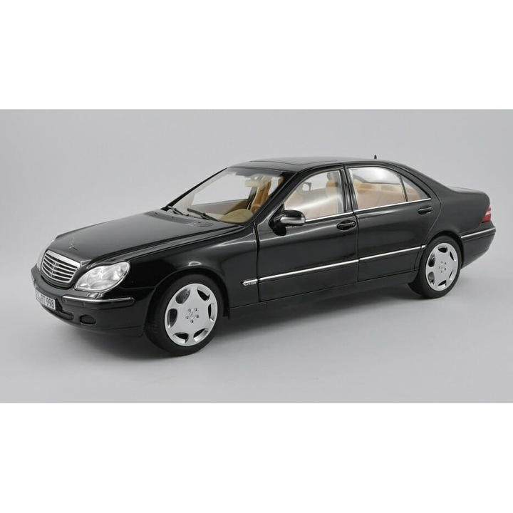 Modell autó, Norev, Mercedes S600 W220, fém, fekete