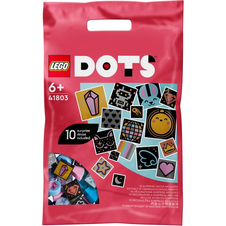 LEGO® DOTS 41803 - Допълнително DOTS Серия 8 – Блясък и брокат, 115 части