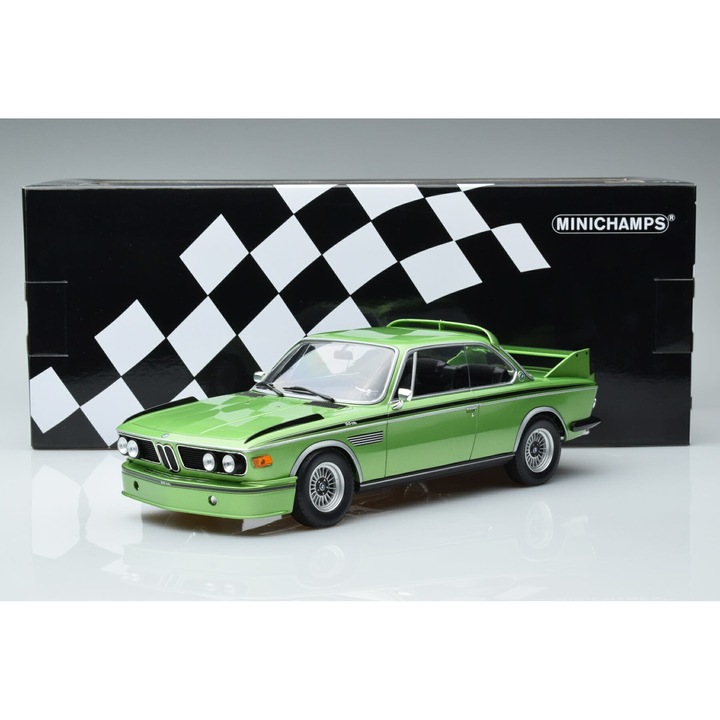 Macheta auto, Minichamps, BMW 3.0 CSL E9, Metal, Verde