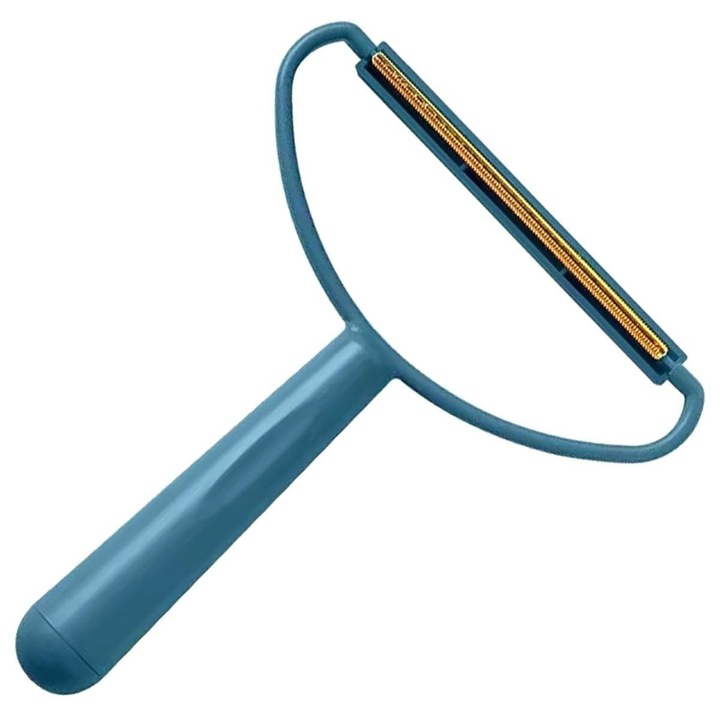 Dispozitiv pentru indepartarea scamelor de pe haine, Zola®, din plastic si metal, 16x13 cm, albastru