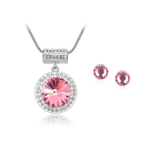 Set bijuterii Massive Round Pink