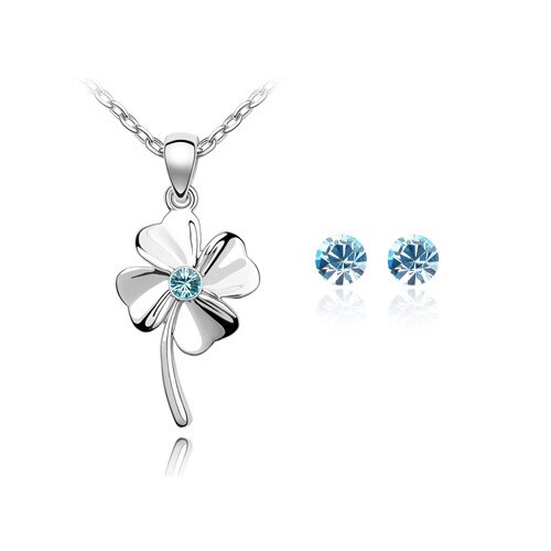 Set bijuterii Simple Clover Bleu