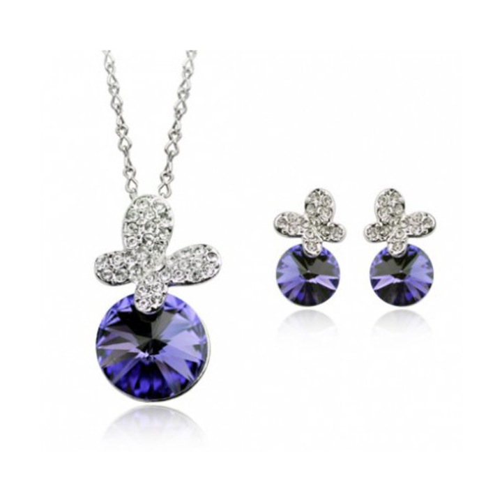 Set bijuterii Purple Butterfly