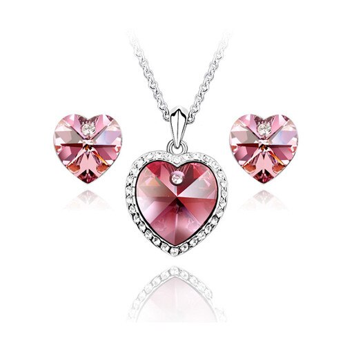 Set bijuterii Simple Heart Rose