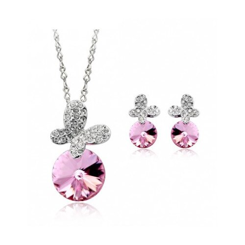 Set bijuterii Light Pink Butterfly