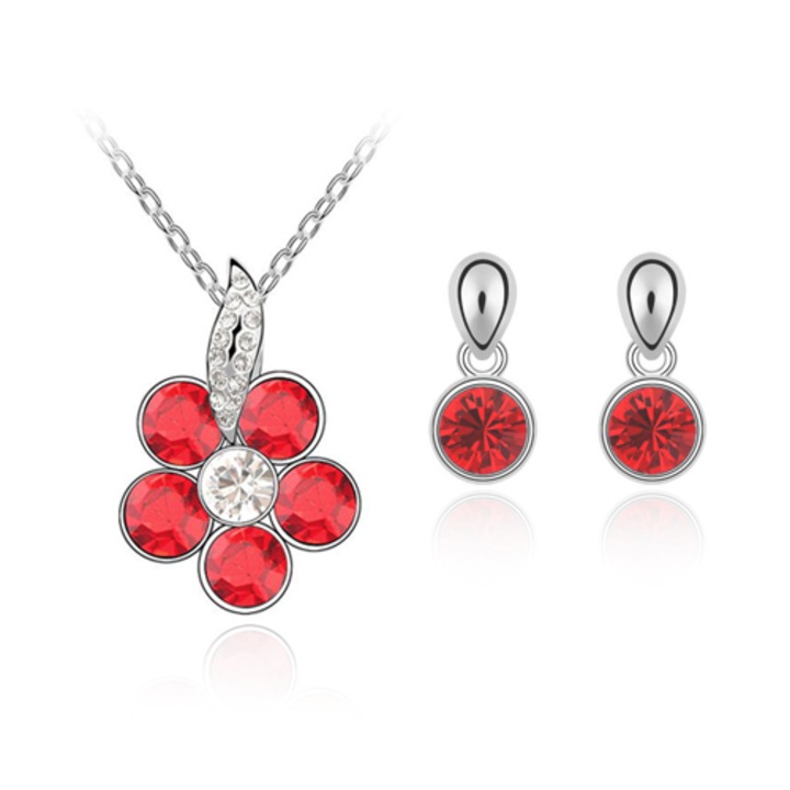 Set bijuterii Red Flower