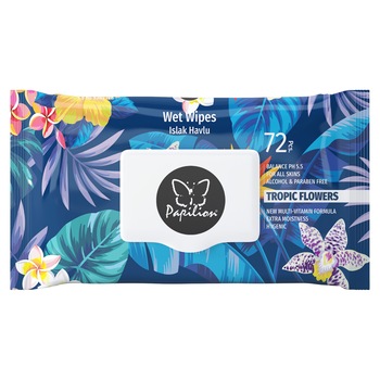 Servetele umede Papilion Standard cu capac, 72buc Servetele umede Papilion Standard cu capac, 72buc