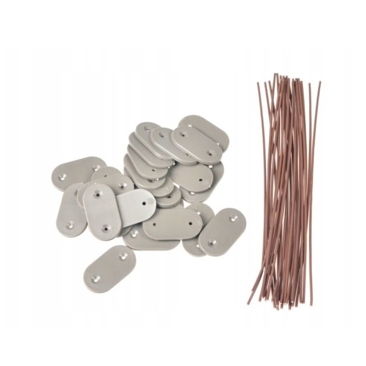Clipsuri montare gard, Dixiestore, 26 bucati, Plastic, Piatra