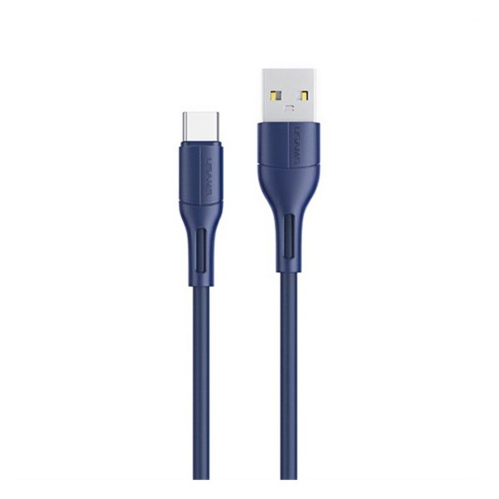Usams u68 adatkábel, usb - type-c, 2a, gyorstöltő, 100cm, sötétkék