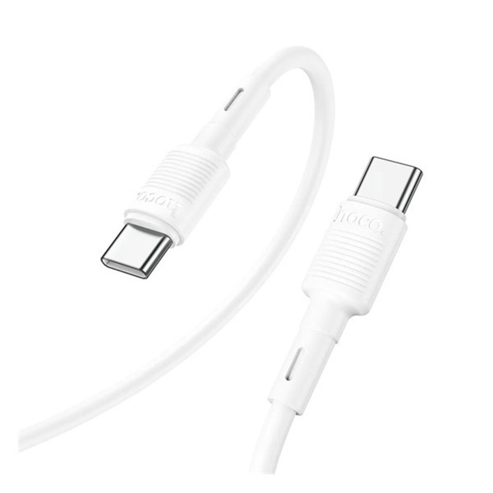 Cablu de date Hoco x83, Type-C - Type-C, 60W, încărcare rapidă PD, 100cm, alb