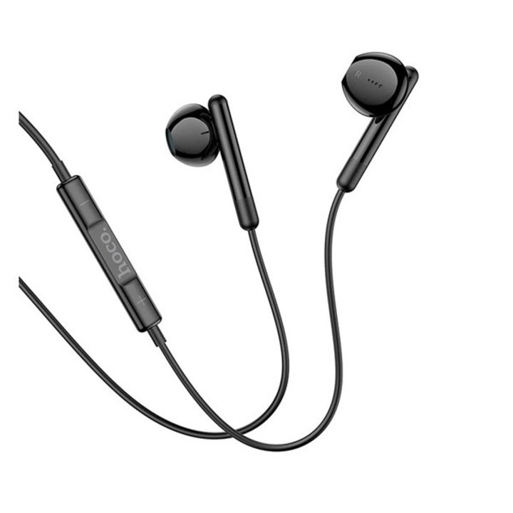 Căști Hoco m93 stereo, jack 3.5mm, microfon, buton de înregistrare, negru