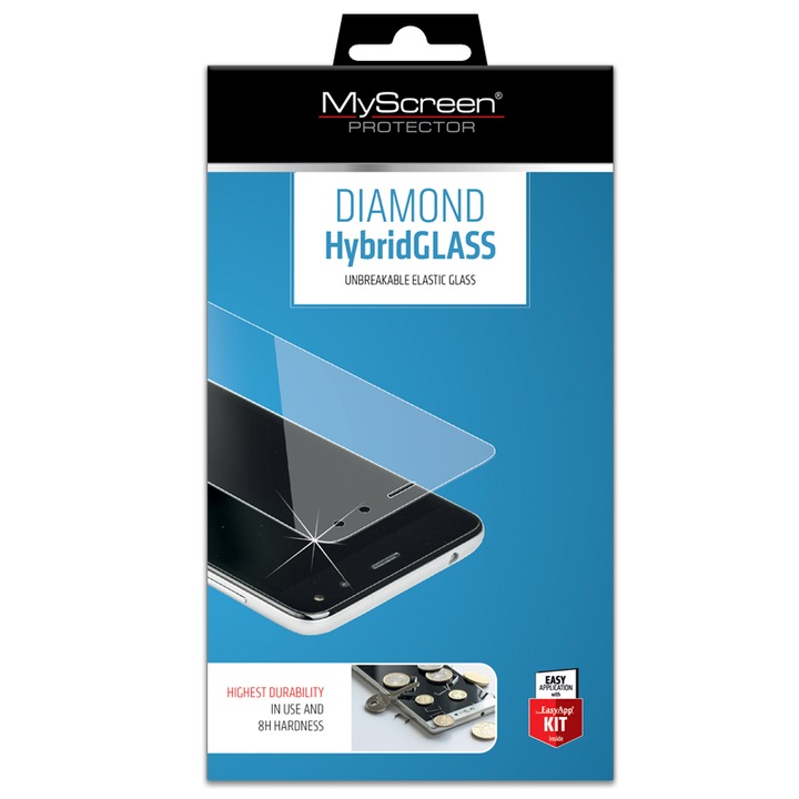 Myscreen hybridglass képernyővédő üveg, flexibilis, ütésállóság, 0.15mm, 8h, nem íves, átlátszó, kompatibilis: Samsung Galaxy A14 4G, SM-A145, / Galaxy A14 5G, SM-A146