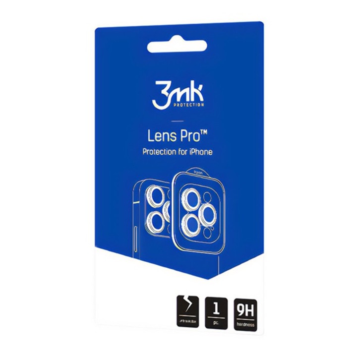 Apple iPhone 12 / iPhone 12 mini / iPhone 11 3mk kameravédő üveg (2.5d lekerekített szél, karcálló, 9h) ezüst, GP-129884, gyártói csomagolás