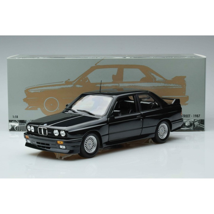 Macheta auto, Minichamps, BMW M3 E30, Metal, Negru