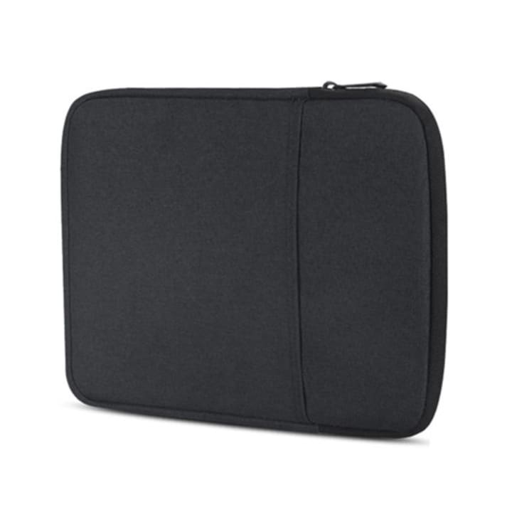 Gigapack tabletvédő fekvő, szövet, univerzális, ütésálló belső réteg, cipzáras, cseppálló, 10" méret, fekete