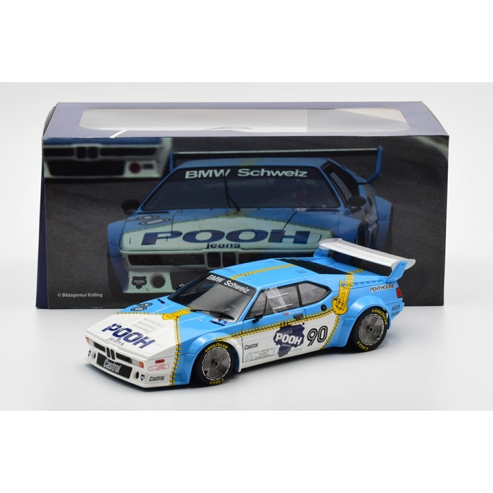 Modell autó, Werk83, BMW M1 E26 Procar sorozat, fém, többszínű