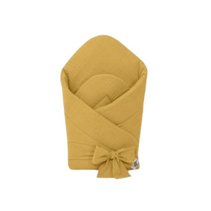 Бебешко одеяло, My sweet baby, Памук, Синапено жълто