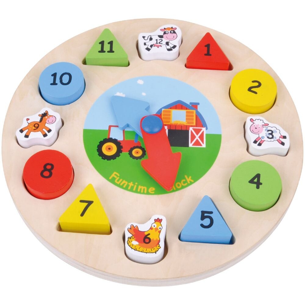 Puzzle din lemn Ceas - Sun Baby