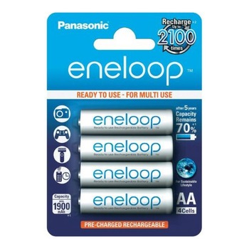 Acumulatori Panasonic Eneloop AA, 1900mAh, 4 buc + cutie Acumulatori Panasonic Eneloop AA, 1900mAh, 4 buc + cutie