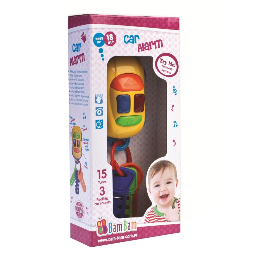 Jucarie dentitie BamBam, Chei cu alarma pentru masina